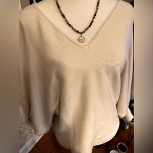 Kerisma Cream V-Neck sweater